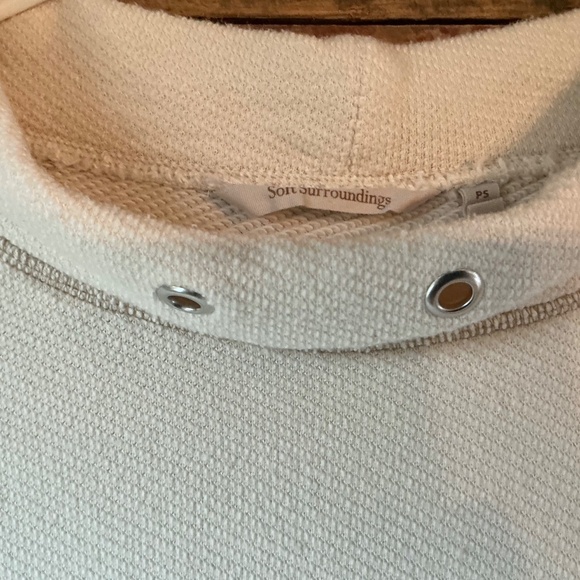 Soft Surrounding PS Ivory Pullover Tunic Top Mock Turtleneck Lagenlook Beachy - Picture 3 of 6